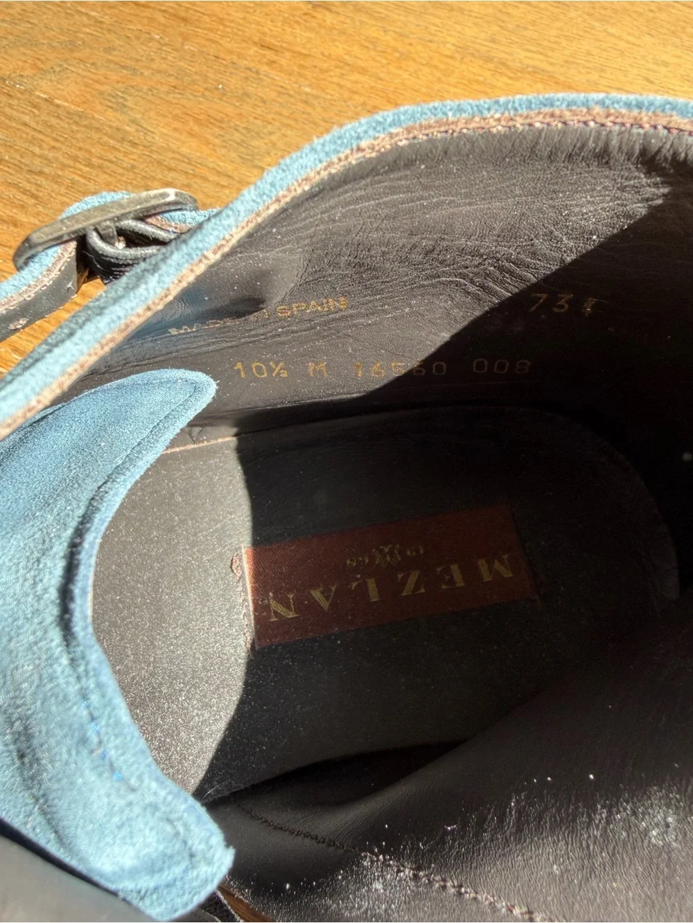Mezlan Men's Blue Suede Leather Oxford Dress Shoes